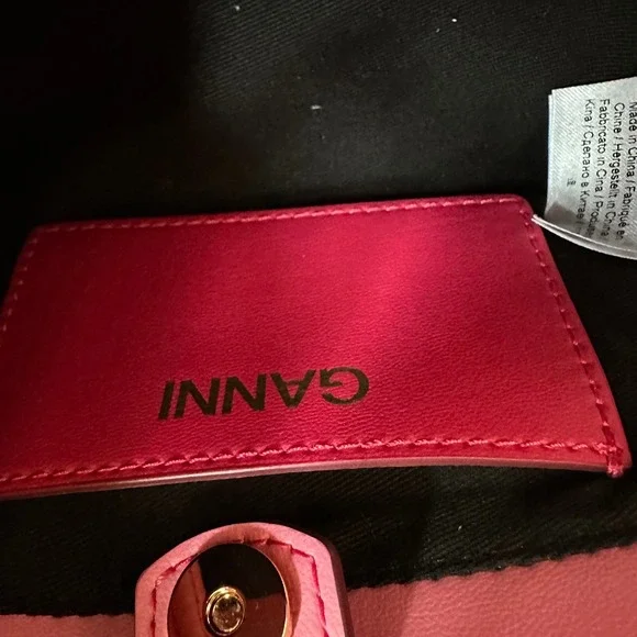 NWT GANNI Bou Bag Mini Gradient in Hot Pink Leather Crossbody - Picture 14 of 16